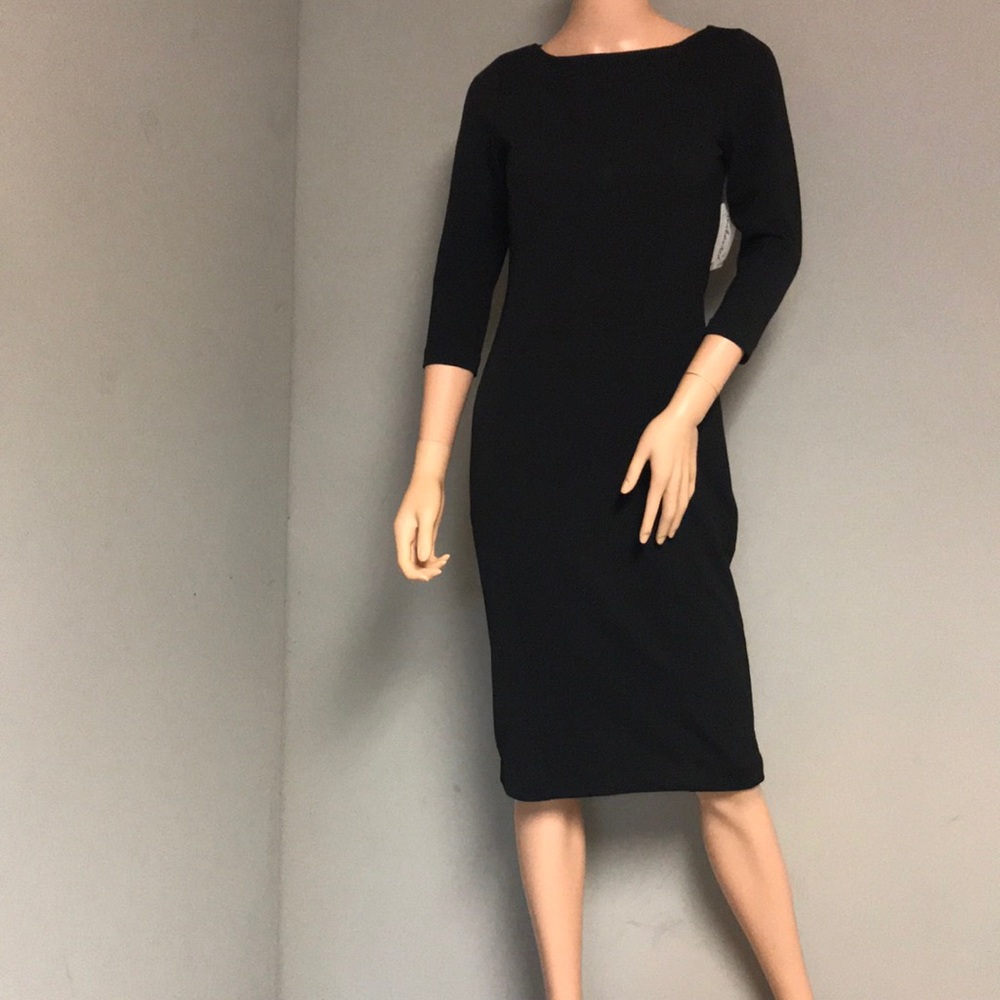 Inchanted size 4 Basic black dress, 3/4 sleeve new